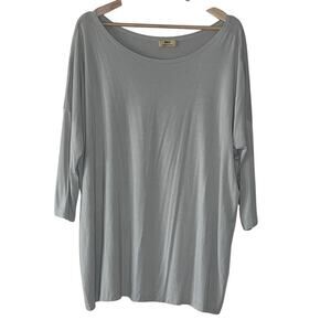 Piko Gray Bamboo 3/4 Sleeve‎  Boxy  Top Size XL